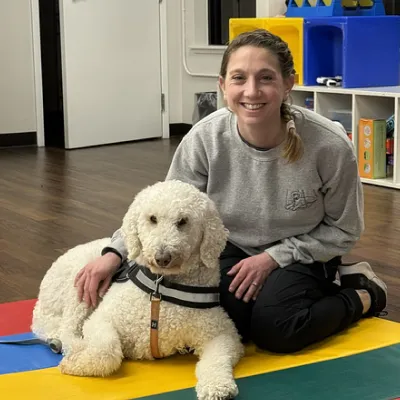 Meet our Occupational Therapist, Francine, and her therapy dog Bonnie!